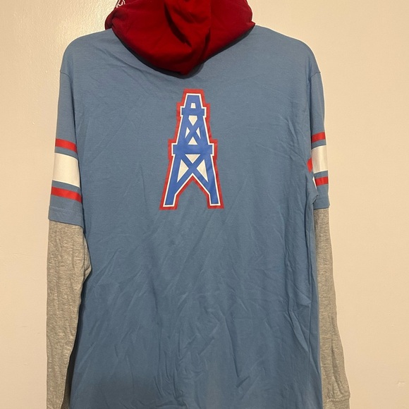 NFL Houston Oilers Red and Light Blue Shirt - Picture 2 of 9